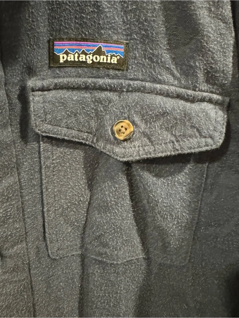 Patagonia Men Insulated Fjord Flannel Shirt Jacket Navy Sz Small